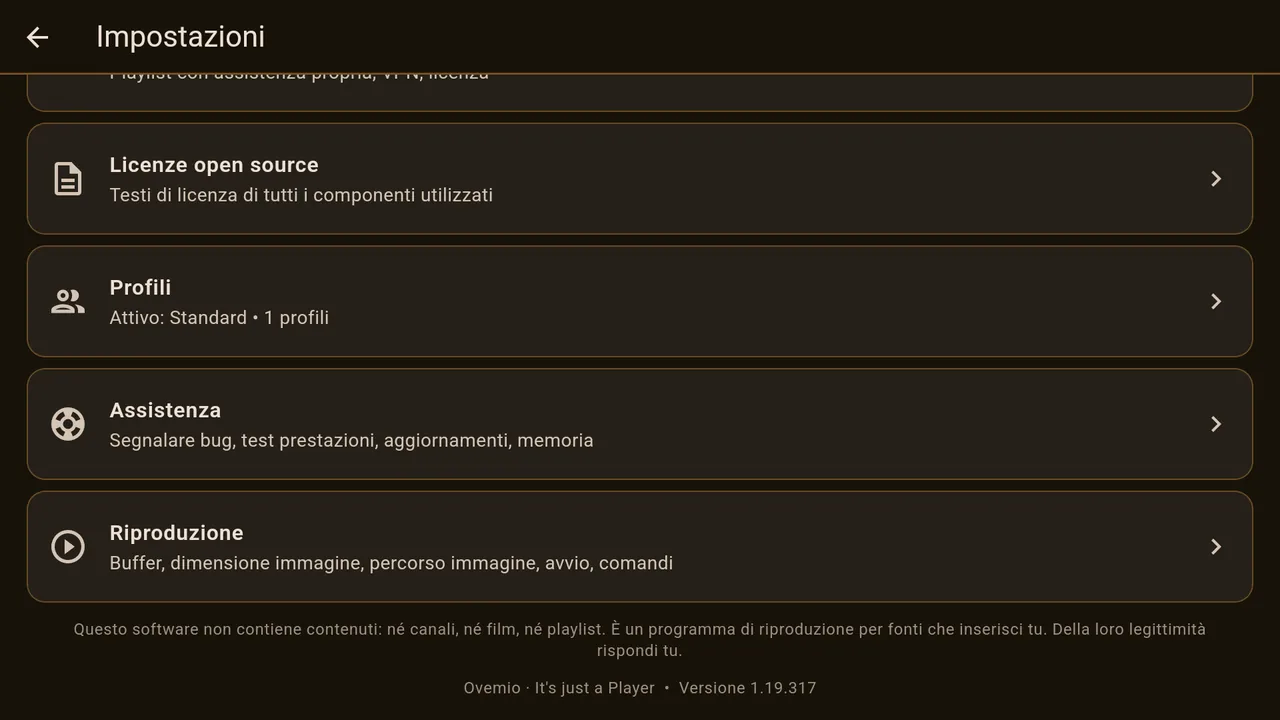 La parte inferiore dell'elenco.